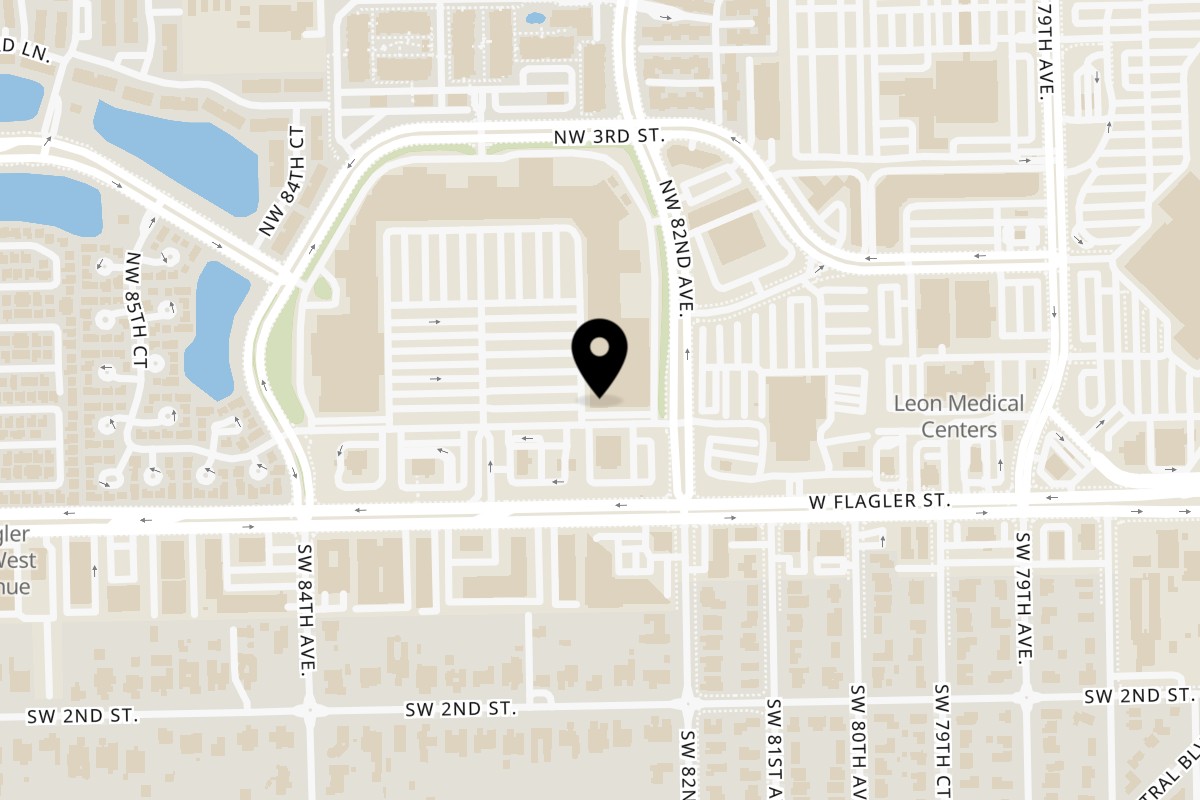 Map showing the location of Fogatas Miami Flagler St on 8239 W Flagler St in Miami